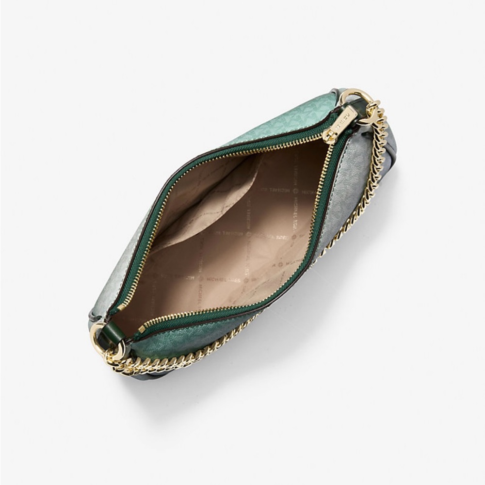 Michael Kors Ombré Moss/Green Multi Large Pochette - Picture 3 of 8